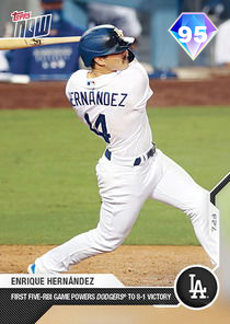 Topps Now Kike Hernandez 95 OVR - MLB The Show 20 - ShowZone
