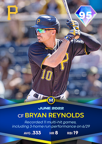 Monthly Awards Bryan Reynolds 95 OVR - MLB The Show 22 - ShowZone