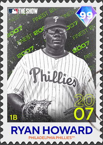Ryan Howard Inscriptions Finest Ryan Howard 99 OVR - MLB The Show 22 - ShowZone