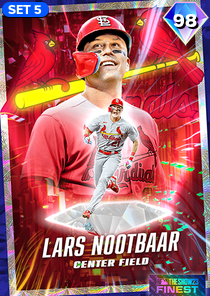 2023 Finest Lars Nootbaar 98 OVR - MLB The Show 23 - ShowZone